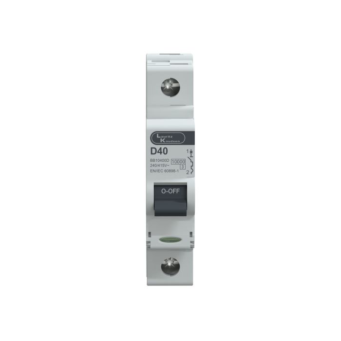 Lauritz Knudsen EXORA, MCB, 1 Pole, 240V AC, 10kA, D Curve, 40A