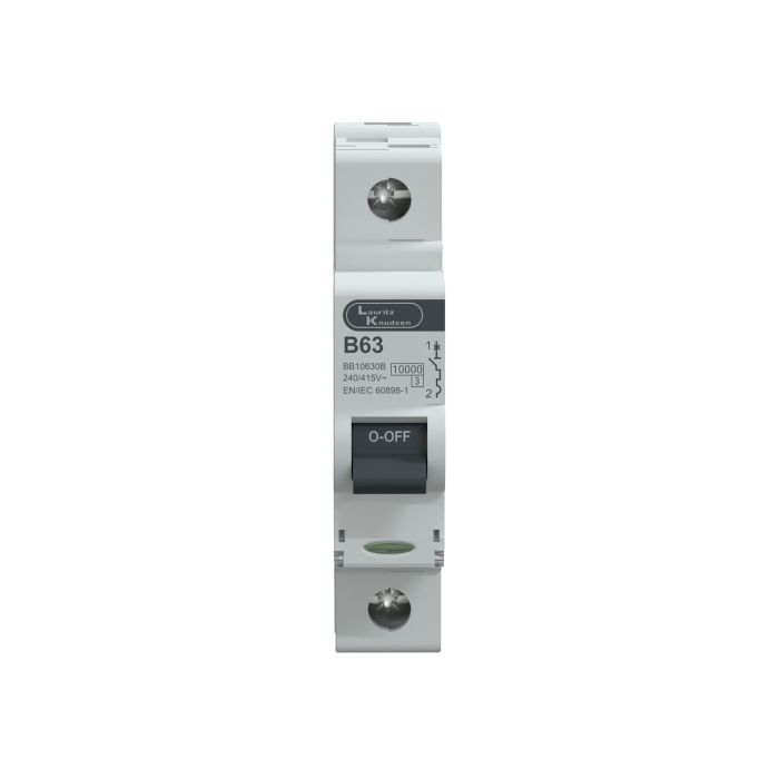 Lauritz Knudsen EXORA, MCB, 1 Pole, 240V AC, 10kA, B Curve, 63A