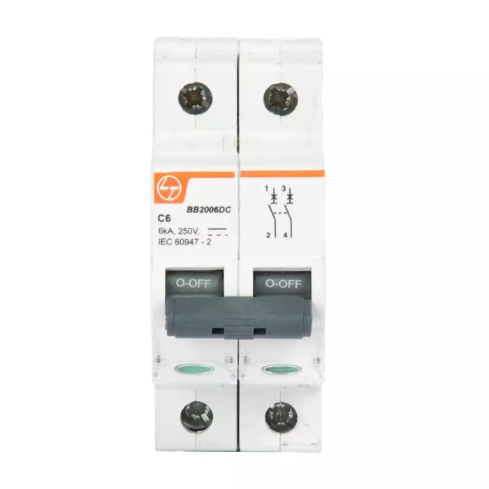 EXORA MCB 0.5A DP 250V DC 6kA C Curve main product photo