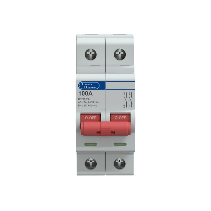 Lauritz Knudsen Isolator, 100A | 2 Pole | Higher Life | 240V AC | CE Marked