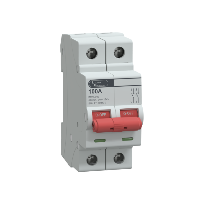 Lauritz Knudsen EXORA, Isolator, 2 Pole, 240V AC, 100A