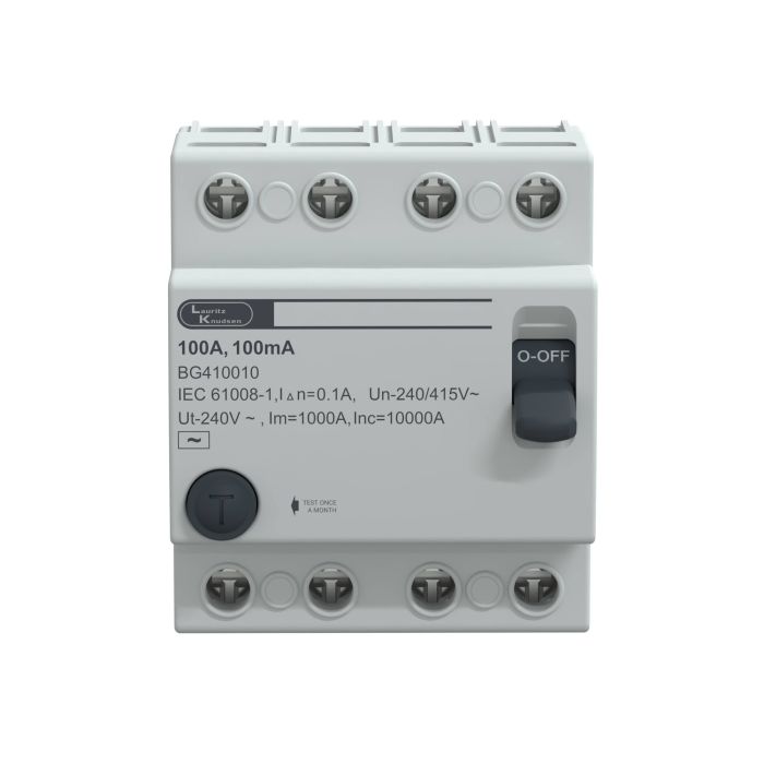 Lauritz Knudsen EXORA, RCCB, 4 Pole, 415V AC, 100mA, 100A