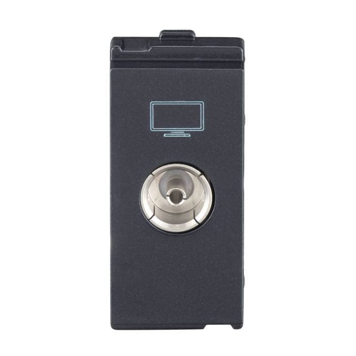 Lauritz Knudsen Englaze Tv Socket Sparkle Black