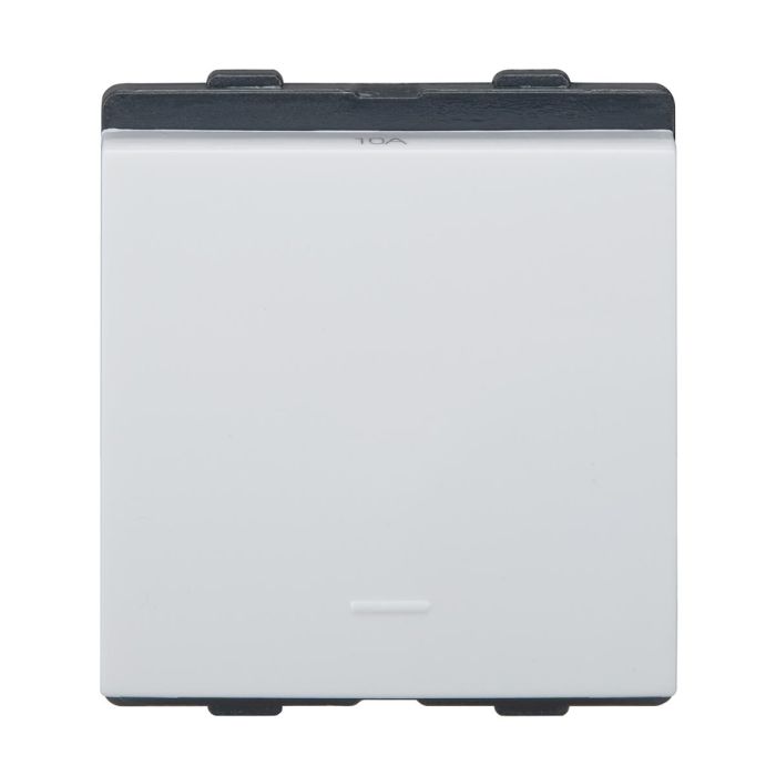 Lauritz Knudsen englaze Switch, 10AX | 1-Way | 2 Module | Mega Switch | ISI Certified (Snow White)