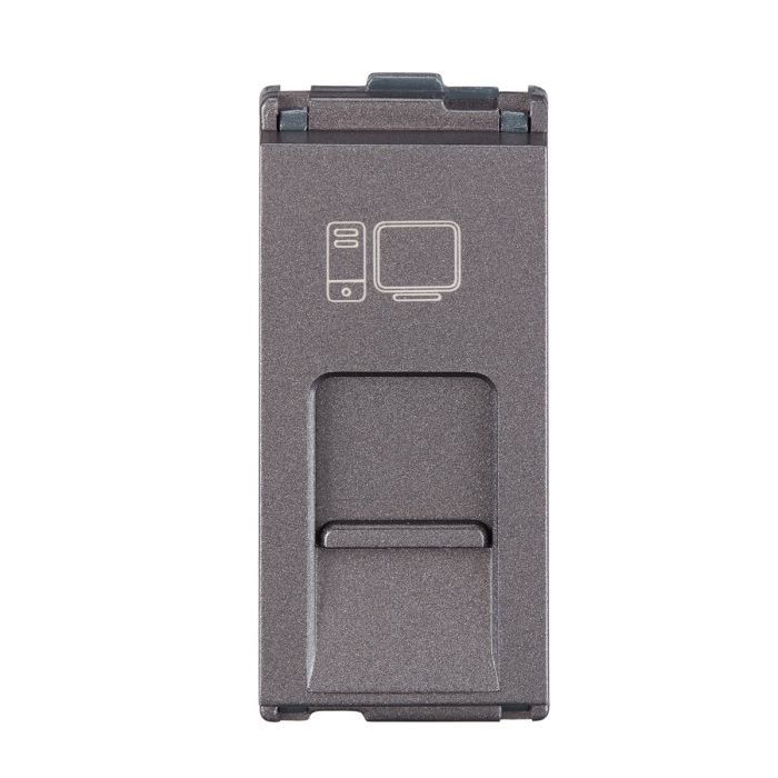 Lauritz Knudsen Englaze Rj 45 Cat 6A Shuttered M Grey
