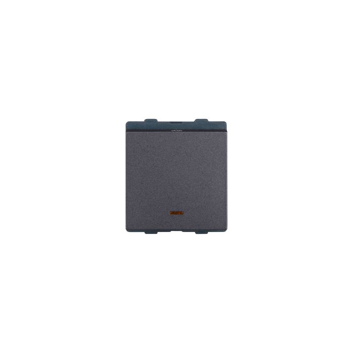 Lauritz Knudsen englaze Switch, Double Pole with Indicator, 20A | 2 Module | Mega Switch | ISI Certified (Mountain Grey)
