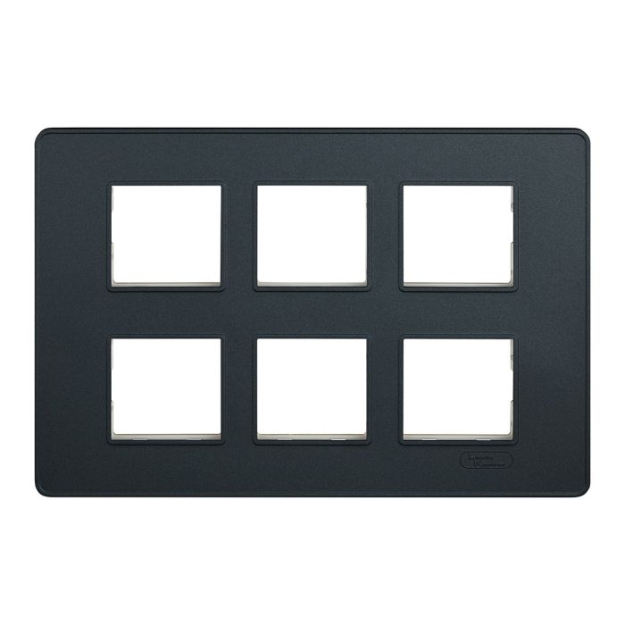 Lauritz Knudsen enGem Cover Plates | 12 Module | with Grid Frames | Clean & elegant finish | Stone Grey Color