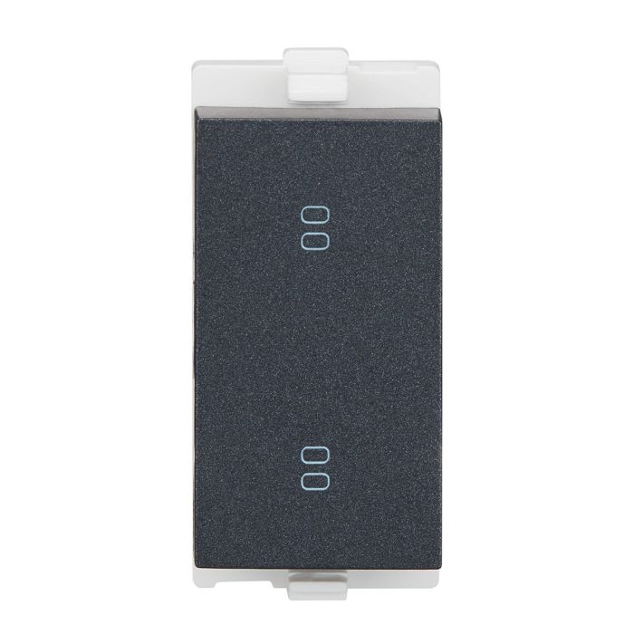 Lauritz Knudsen enGem Switch, 6AX | 2-Way | 1 Module | ISI Certified | Reliable & smooth switching operation | Stone Grey Color
