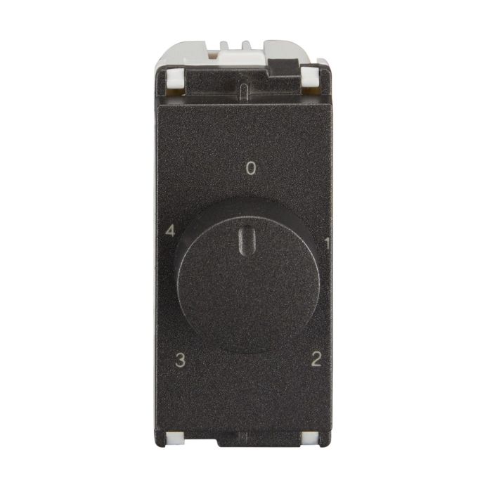 Lauritz Knudsen Encurve Fan Regulator 4-Step, 1 Module Magnesium Grey