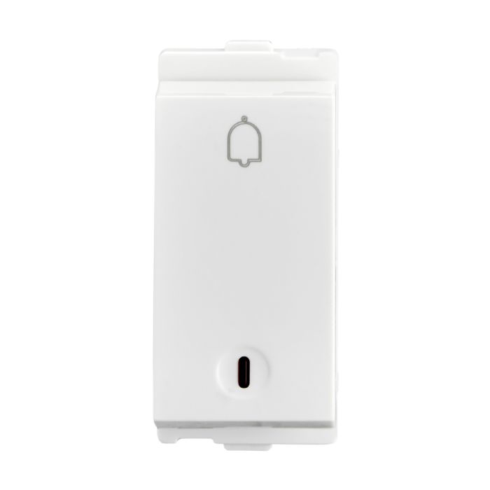 Lauritz Knudsen Encurve Bell Push 6A With Indicator, 1 Module