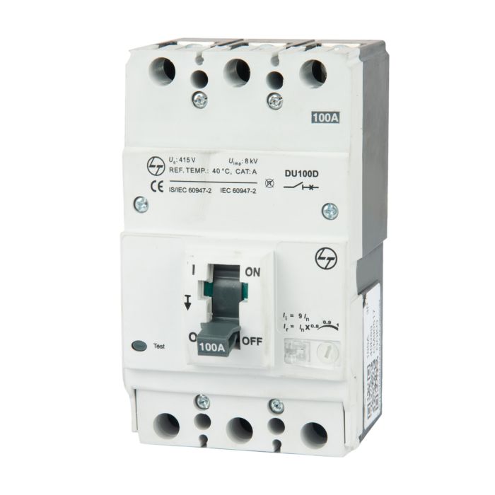 DU100D MCCB 63A 3P 415V AC 18KA Thermal Magnetic 50/60 Hz main product photo