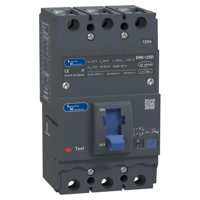 DN0-125D MCCB 125 3P 415V AC 36kA Thermal Magnetic 50/60 Hz