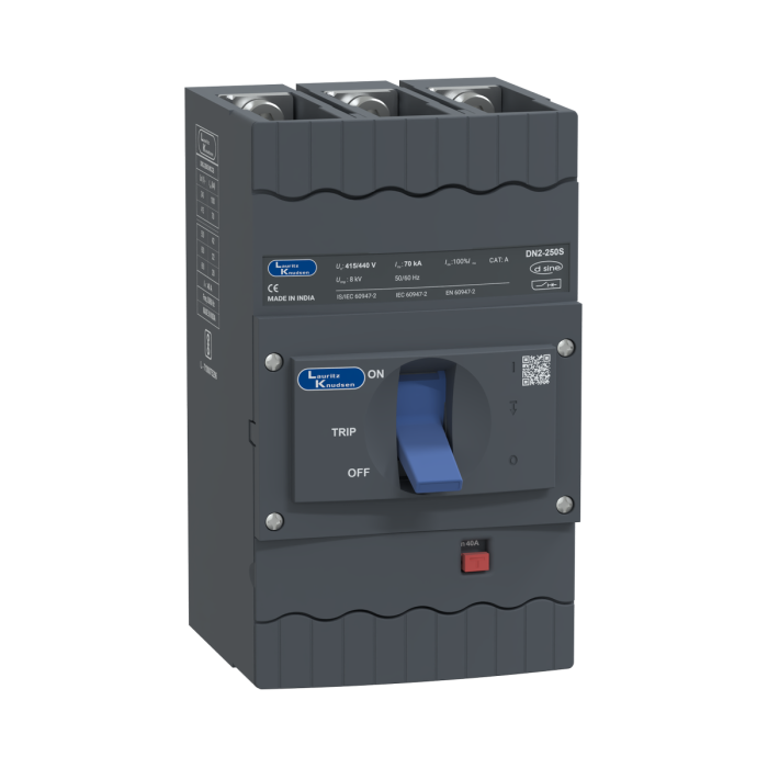 Lauritz Knudsen DN2S, MCCB with Microprocessor Release MTX2.0 40A, 3 Pole, 70kA, 50/60 Hz, 415V AC