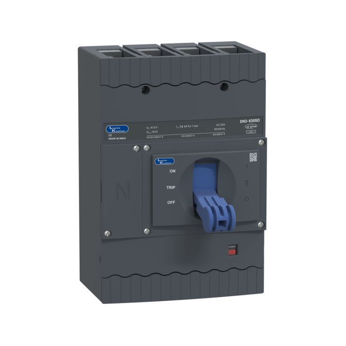 Lauritz Knudsen DN3-630SD, MCCB, 4 Pole, 415V AC, 630A | Switch Disconnector | IP40 Protection | MCCBs without protection release 