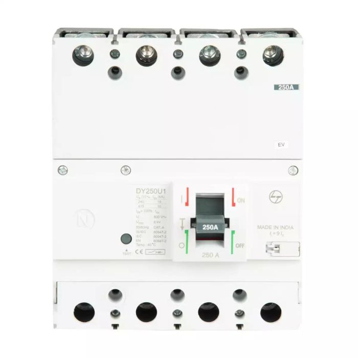 DY250U1 MCCB 250A 4P 415V AC 10kA Thermal Magnetic 50/60 Hz main product photo