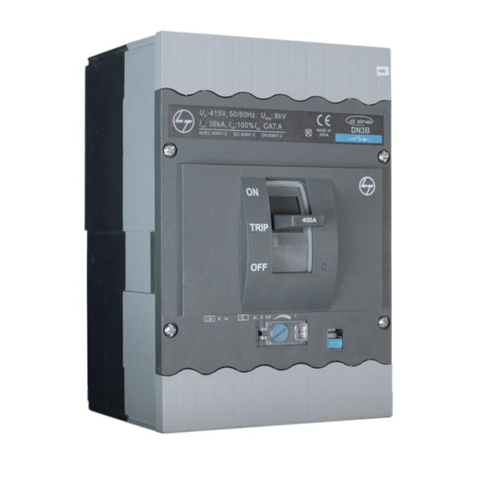 DN3B MCCB 400 3P 415V AC 36kA Thermal Magnetic 50/60 Hz main product photo
