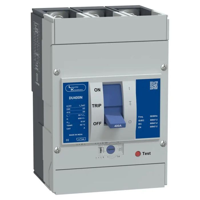 Lauritz Knudsen DU400N MCCB 400A 3P 415V AC 50kA Thermal Magnetic 50/60 Hz main product photo
