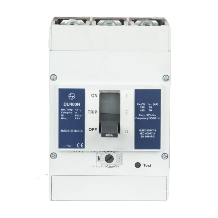 DU400N MCCB 320A 3P 415V AC 50kA Thermal Magnetic 50/60 Hz main product photo