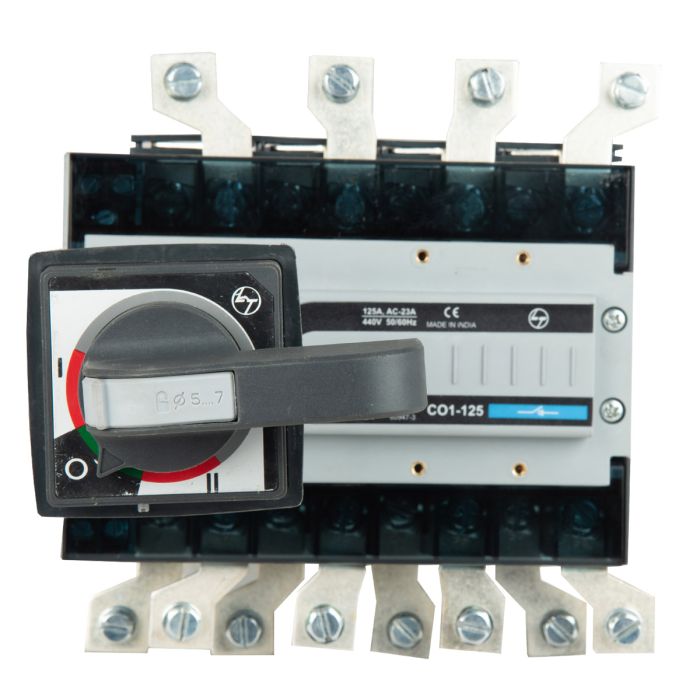 C-Line Manual Changeover Switch FR1 125A 4P 415V AC Open Execution Extended Handle main product photo