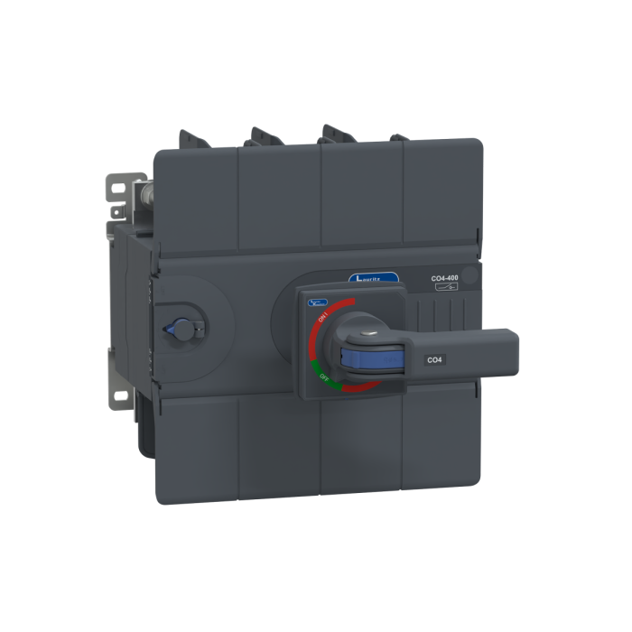 Lauritz Knudsen Manual Changeover Switch, C-Line, 400A, 415V AC | Frame 4 | 4 Pole | Open Execution Extended Handle| Load‑Handling Capability 