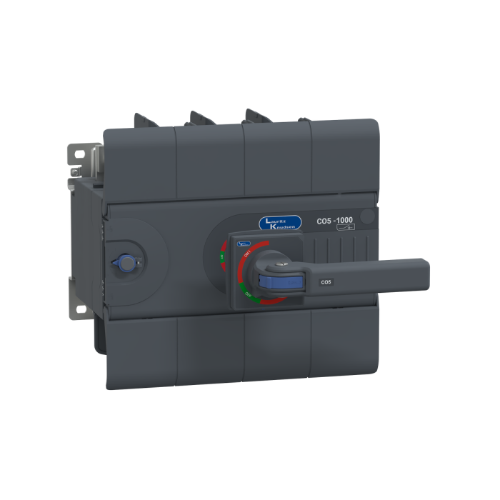 Lauritz Knudsen Manual Changeover Switch, C-Line, 1000A, 415V AC | Frame 5 | 4 Pole | Open Execution Extended Handle| Load‑Handling Capability 