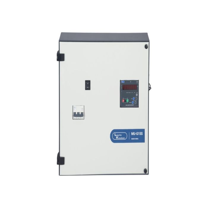Lauritz Knudsen MU-G15S SMART Controller FASD - for Submersible Pump of 15 HP | Suitable for South Region | IVRS Language - English, Hindi, Kannada, Telugu, Tamil | In-built Theft protection | Relay Range 4-22A | 400/440V AC