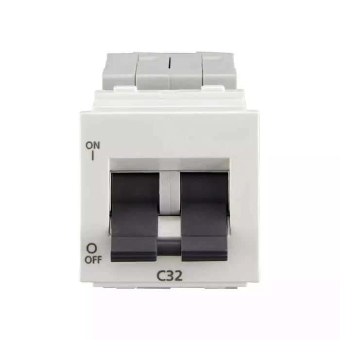 enGem 32A DP Mini MCB 3 kA White main product photo