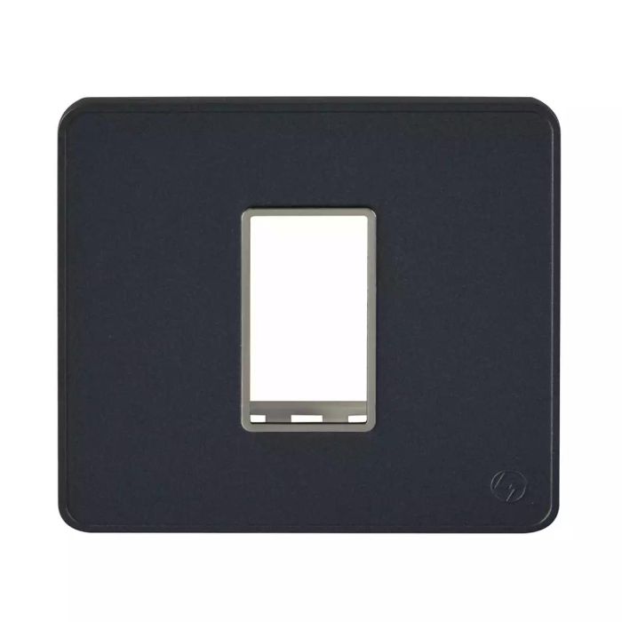 enGem 1 Module Stone Grey Plate with chrome Bezel main product photo