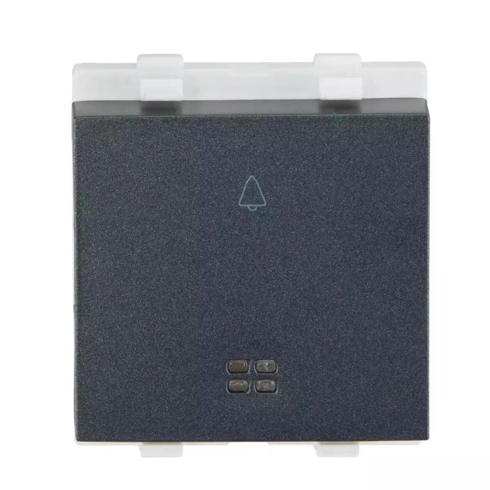 enGem bell push 6A with indicator 2M Stone Grey main product photo