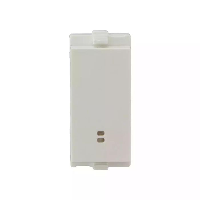 enGem Switch 1 Way 6A with indicator 1M White main product photo