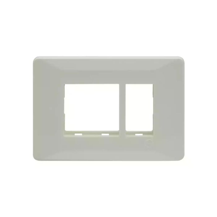 entice 3 module grid frame + 3 Module Cover White main product photo