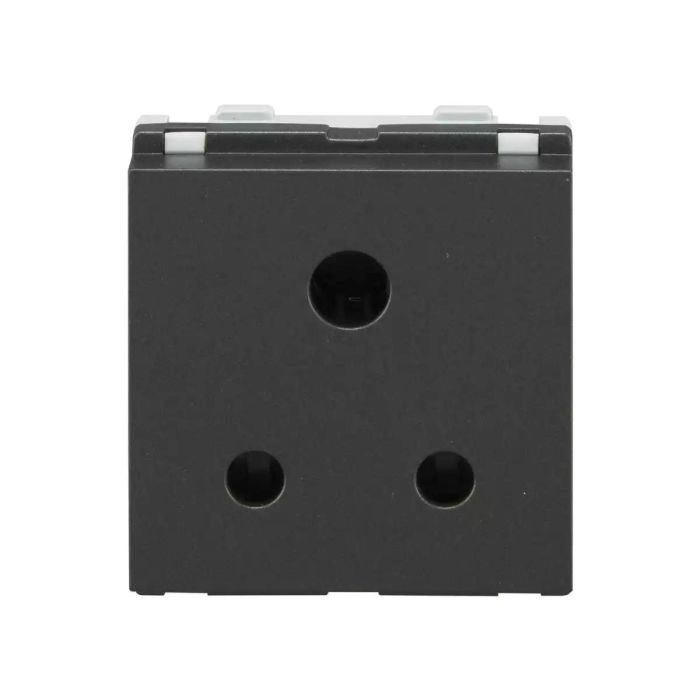 entice 3 Pin Socket 6A with ISI - Cha Grey main product photo