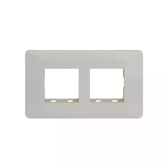 entice 4 module grid frame + 4 Module Cover White main product photo