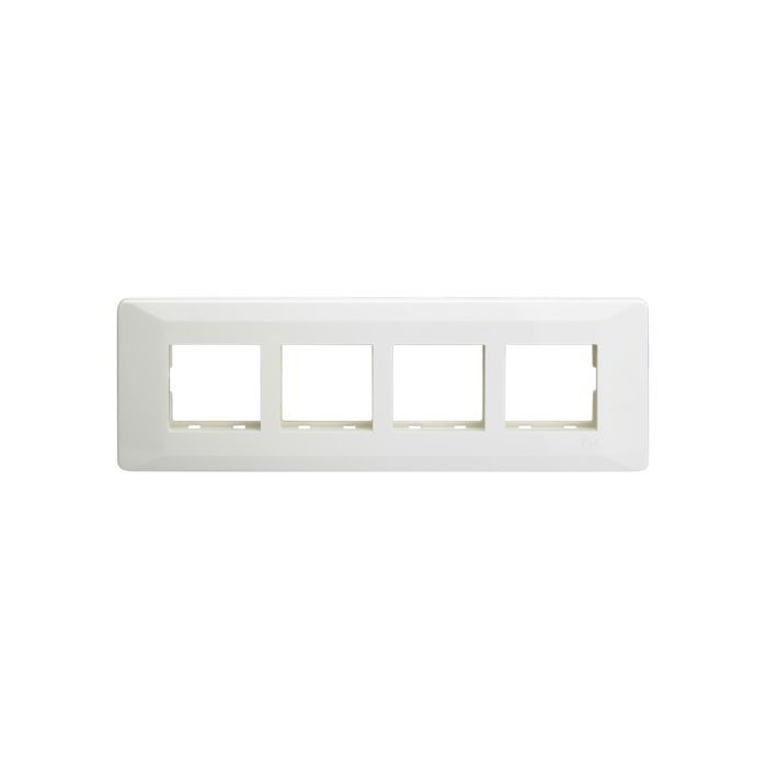 entice 8 module grid frame + 8 Module Cover Horizontal White main product photo