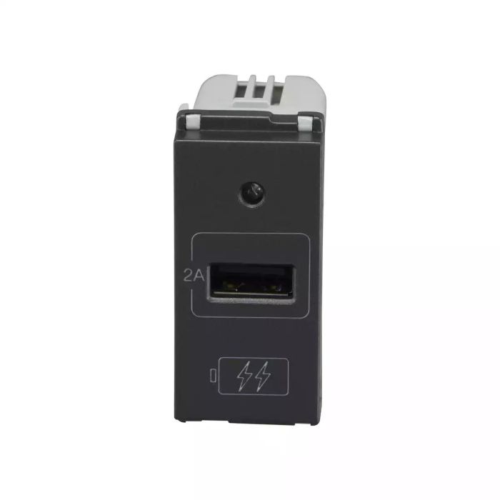 entice USB Charger 2000 mA 1M - Charcoal row main product photo