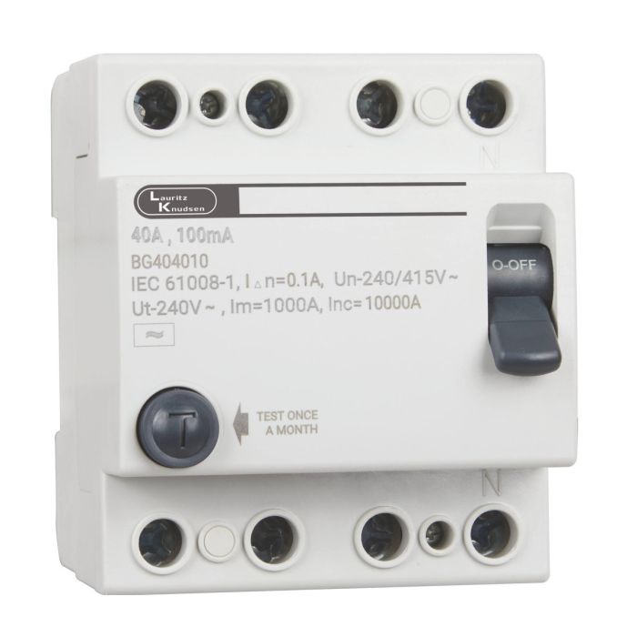 Lauritz Knudsen EXORA, RCCB, 4 Pole, 415V AC, 30mA, 40A
