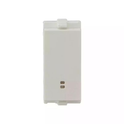 enGem Switch 1 Way 6A with indicator 1M White