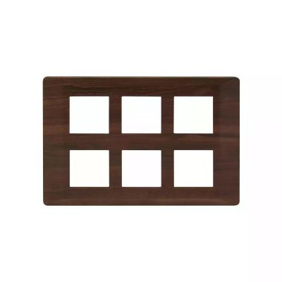 entice 12 module plate- Dark Chocolate Wood