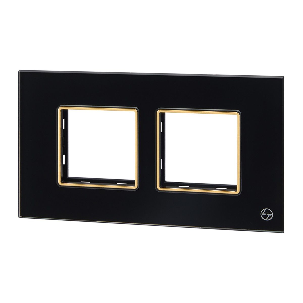 entice 4 module plate- Onyx Black Glass‚ | Lauritz Knudsen