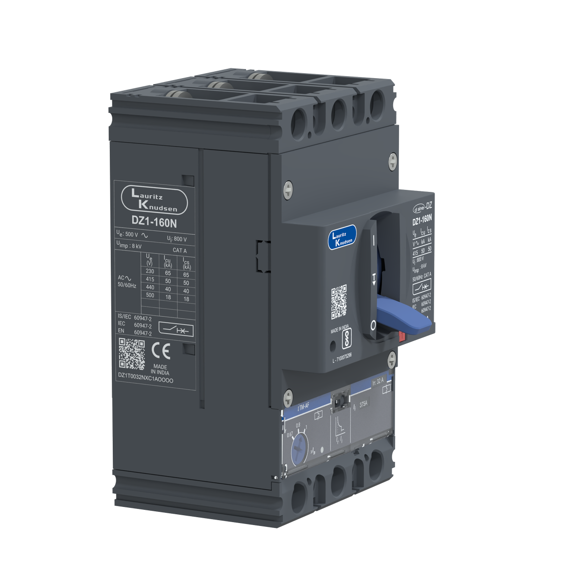 DZ1N MCCB 32 3P 415V AC 50kA Thermal Magnetic 50/60 Hz‚ | Lauritz