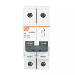 EXORA MCB 6A DP 250V DC 6kA C Curve