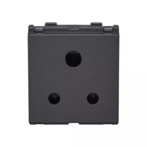 englaze 3 Pin Socket 6A with ISI- M Grey 2M