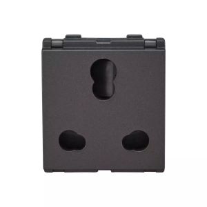 englaze 6A/16A 3pin Socket with ISI M Grey 2M