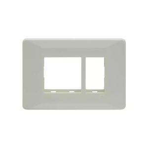 entice 3 module grid frame + 3 Module Cover White