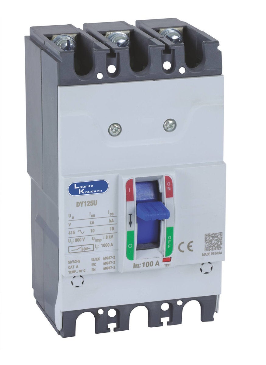 DY125U MCCB 25A 3P 415V AC 10kA Thermal Magnetic 50/60 Hz