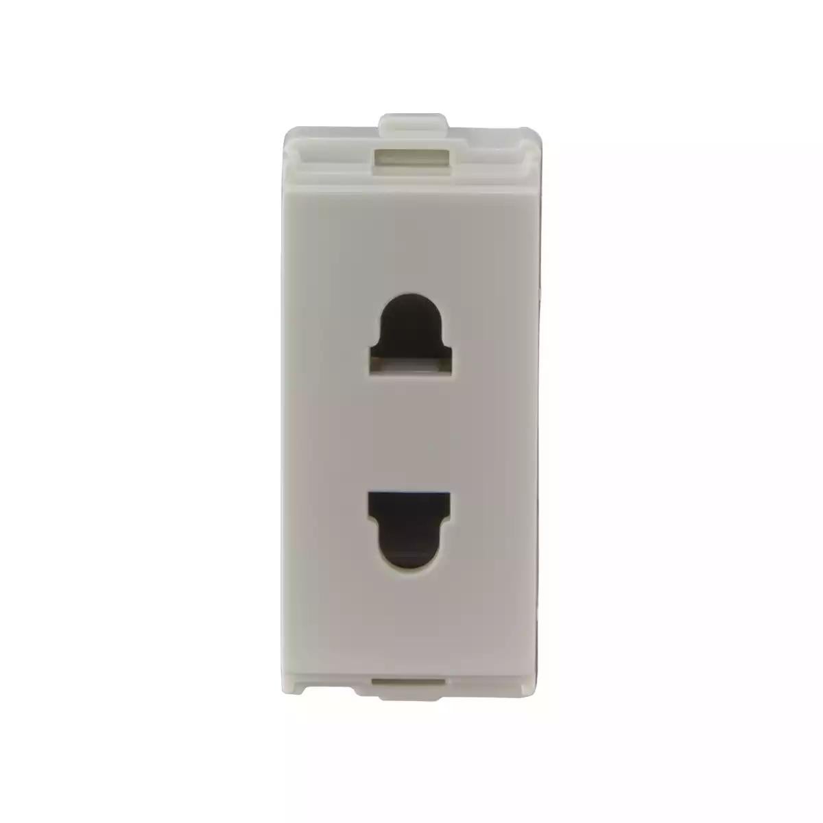 enGem 2-pin Euro Socket 6A 1M White