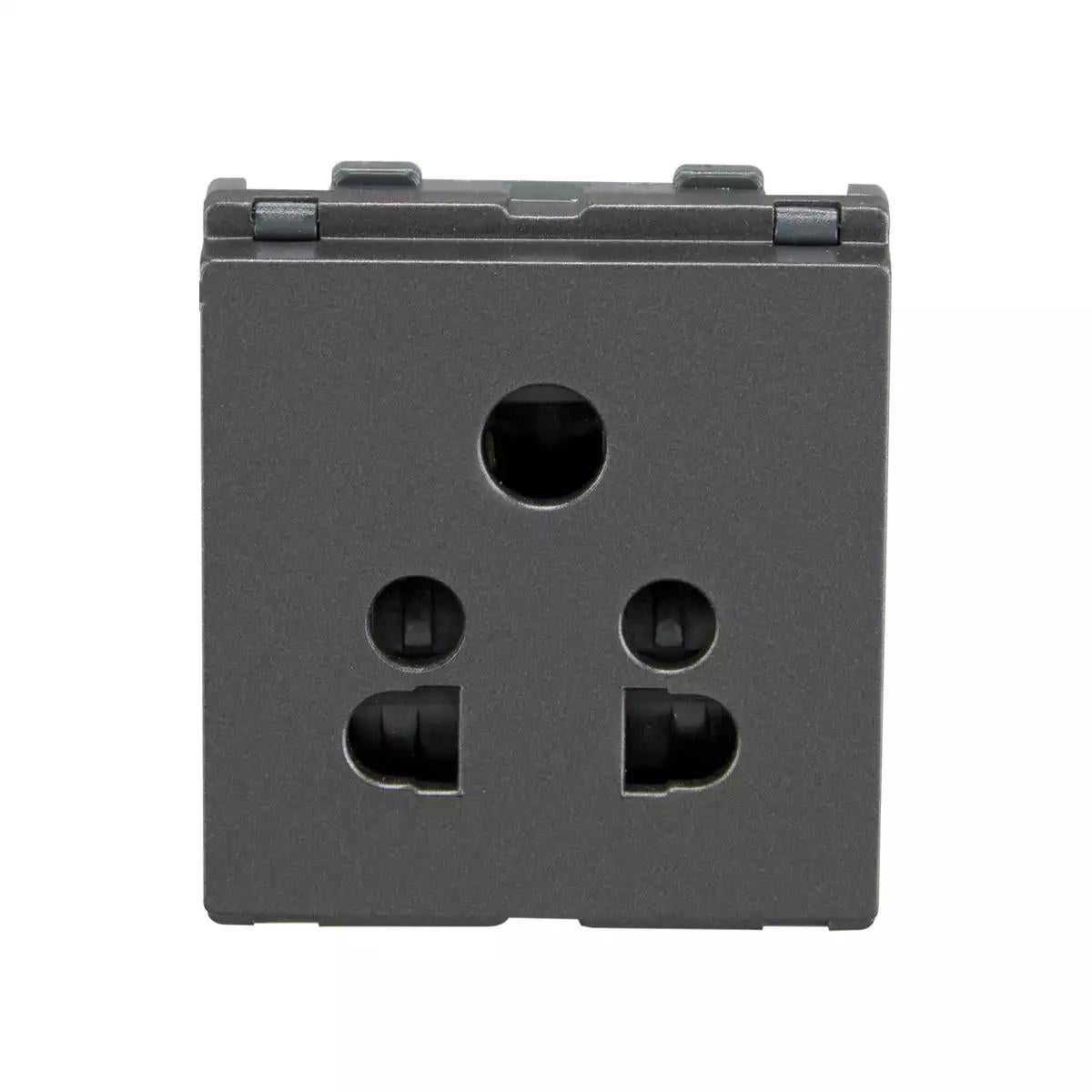 englaze 6A 2/3 pin Socket M Grey 2M