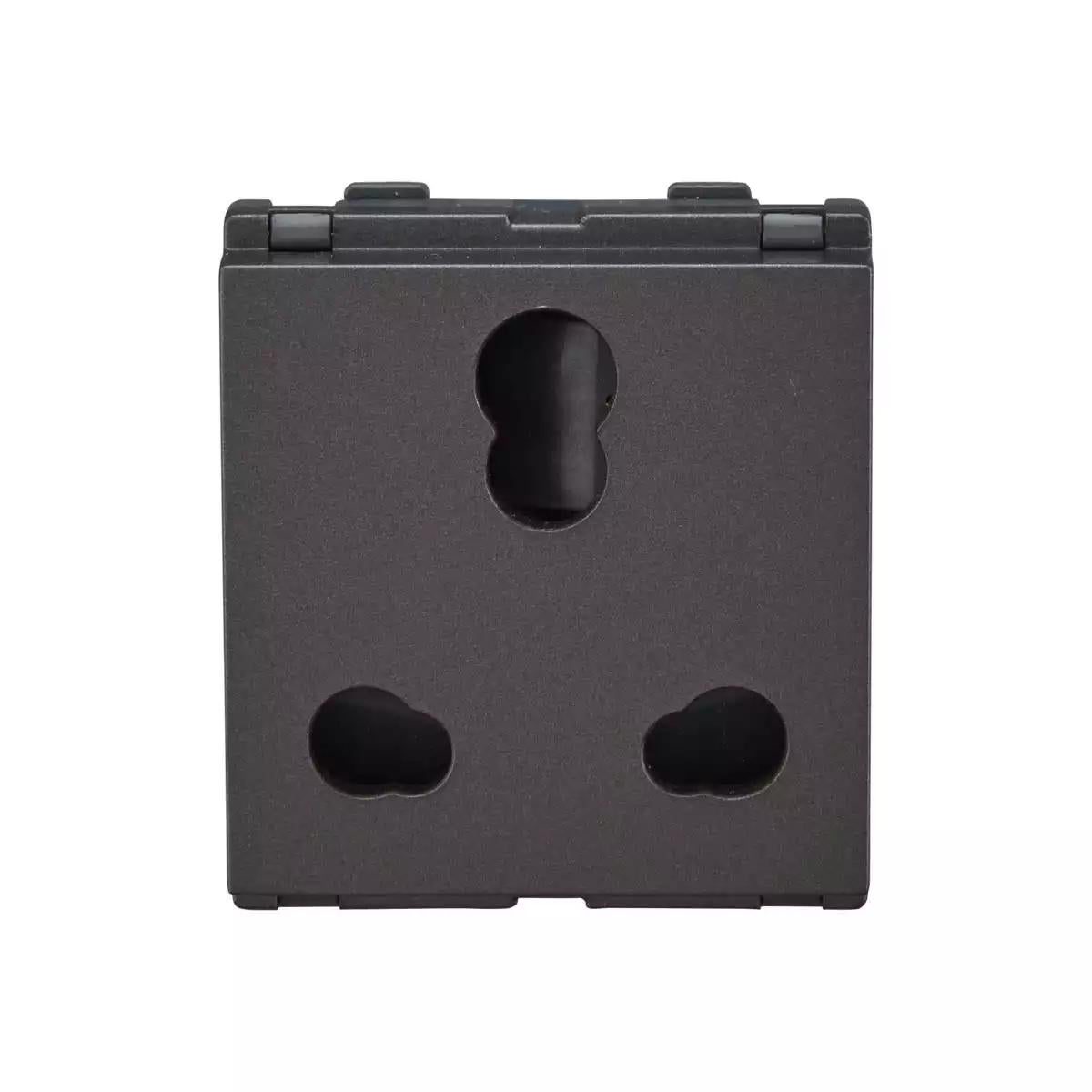 englaze 6A/16A 3pin Socket with ISI M Grey 2M