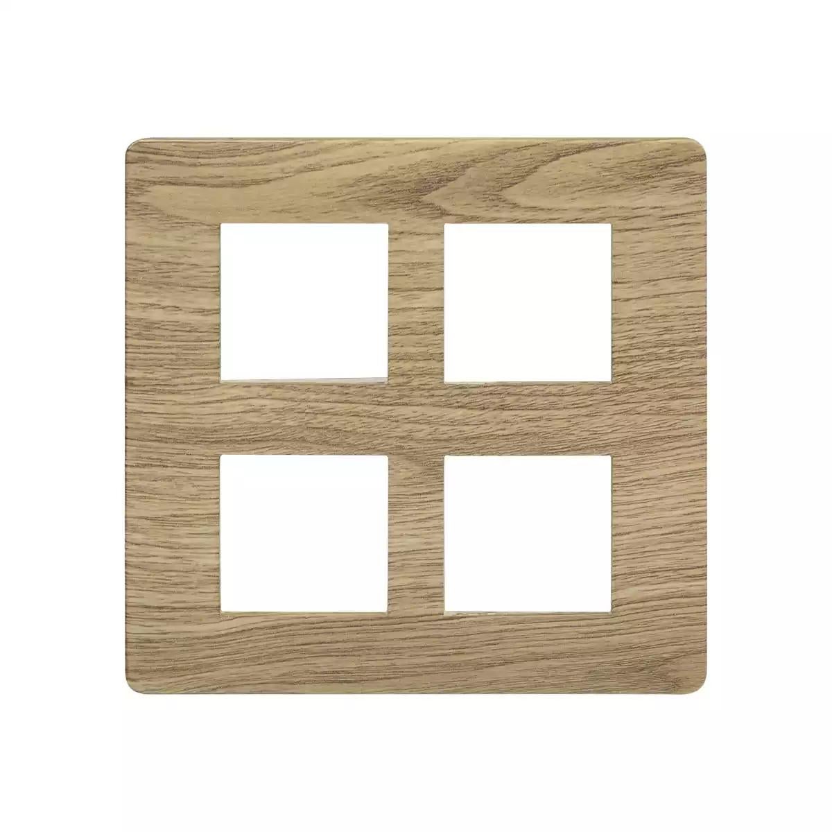 entice 8 M plate Square- Caramel Wood