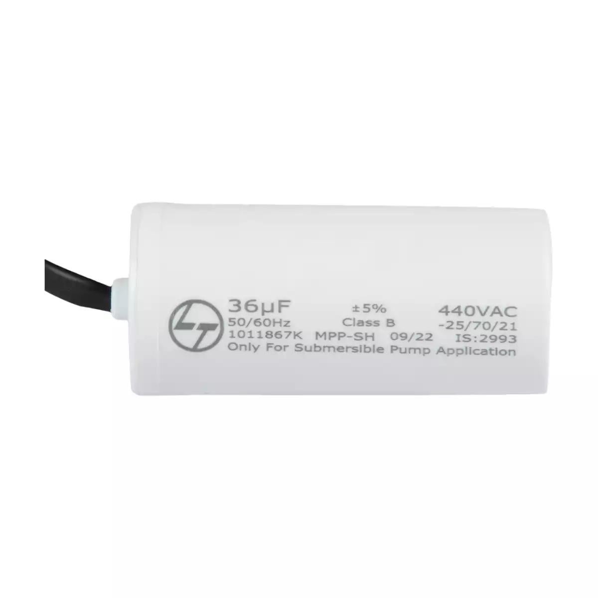 MFD Capacitor for 1ph application -MFD Capacitor with wires, Run Capacitor, 36 µF, 440V